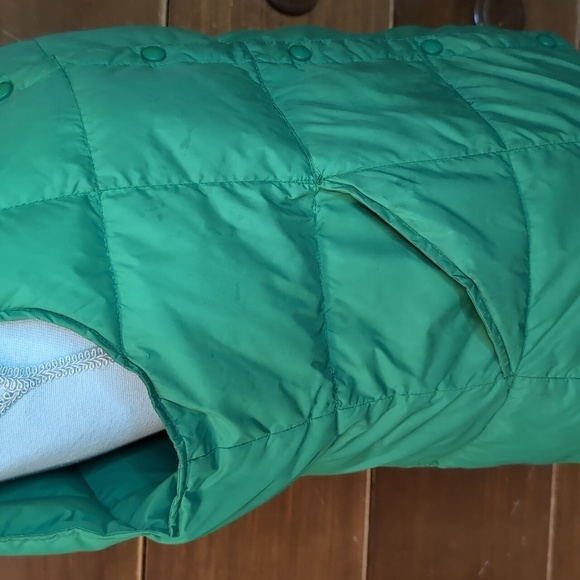 LAND’S END Down Filled Quilted Vest BRIGHT Green WMS Size M - Picture 6 of 14
